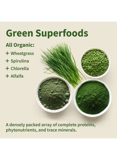 SNAP SUPPLEMENTS USDA Organic Spirulina Chlorella Capsules – Green Superfood Blend with Alfalfa & Wheatgrass, Vegan, Gluten-Free, 120 Capsules  - Image 3
