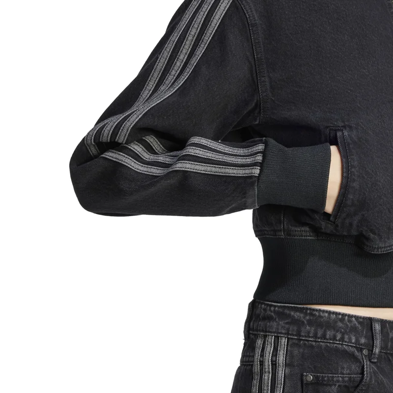 adidas جاكيت جينز أسود نسائي من DENIM FB TT Originals