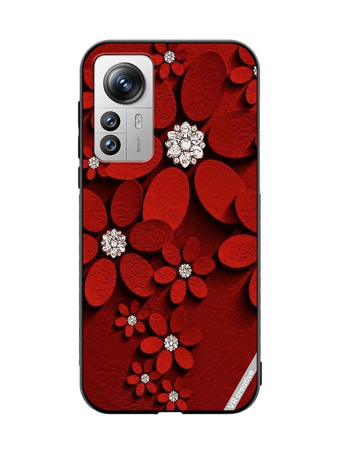 VR CREATIVE Protective Case Cover For Xiaomi 12 Pro Flower Design Multicolour - Image 1
