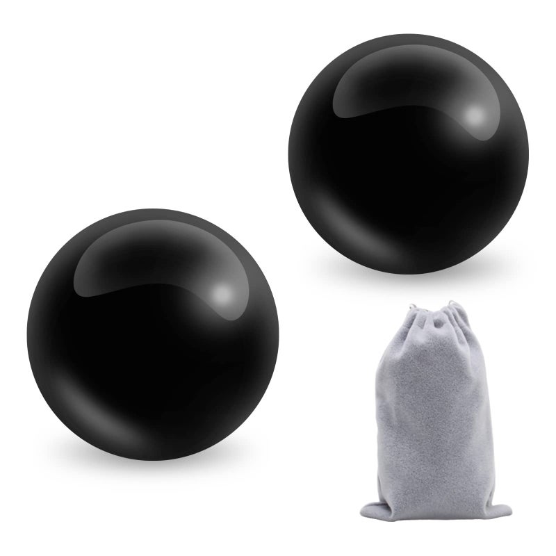 Coolrunner Coolrunner 2 Marble Black Baoding Balls Chinese Health Stress Relieve Hand Exercise Hand Massage Hand Balls