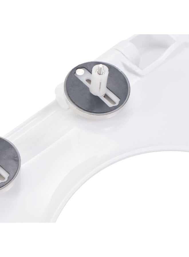 Soft-Close Toilet Seat – Quick-Release Design, White Polypropylene, Universal Fit - Image 5