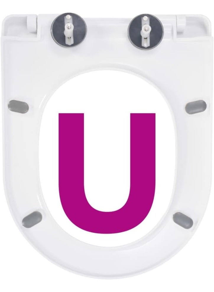 Soft-Close Toilet Seat – Quick-Release Design, White Polypropylene, Universal Fit - Image 4