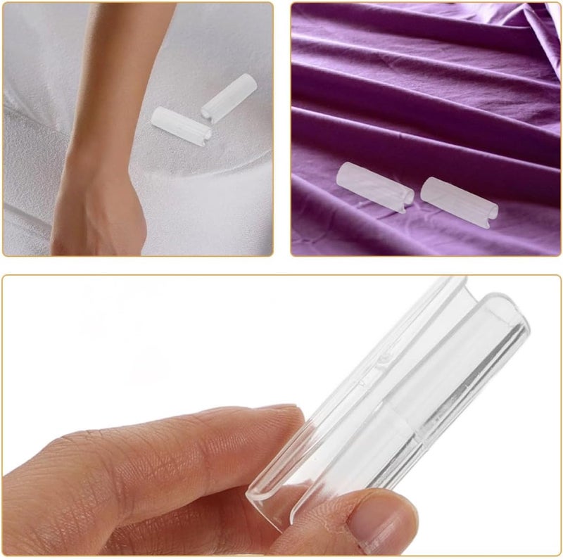 Zerodeko Bed Sheet Fastener Clips Mattress Sheet Stays Non-Slip Plastic Quilt Clips for Household Bed and Sofa 12pcs Set - Image 3