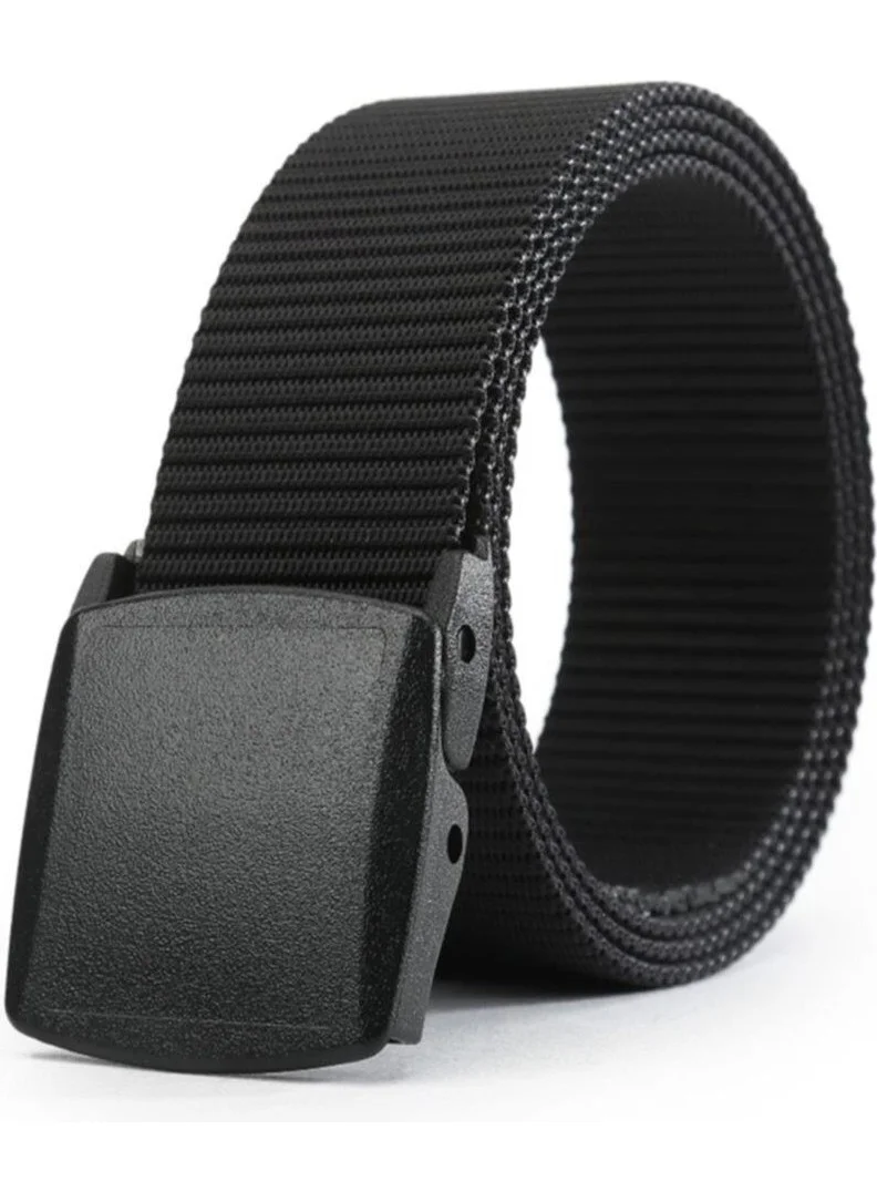 Başkent Çanta Başkent Bag Unisex Leather Jeans Belt Set with Black Buckle Cloth Belt