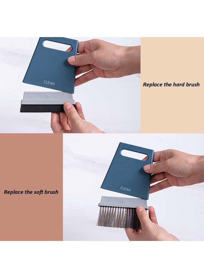 Oasisgalore 3-in-1 Mini Hand Broom with Dust Pan, Scraper & Brush - Gray - for Home, Car & Office Cleaning - Image 5