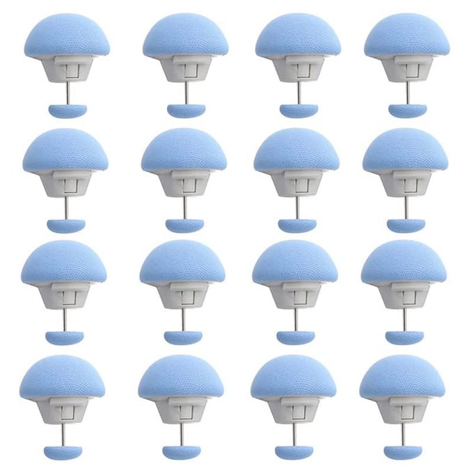 MUSHROOM SHAPE DUVET CLIPS FOR COMFORTERS DUVET CLIPS FASTENERS ANTISLIP QUILT FIXATOR SET NONSLIP UNBREAKABLE QUILT HOLDER RUST PROOF HOLDING CLIPS BLUE 16