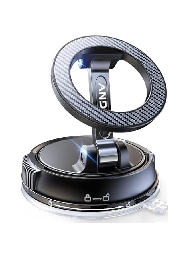 Car Phone Holder for Magsafe 【78+LBS Strongest Suction & 2400gf Strongest Magnetic】 360° Adjustable Car Phone Mount, Phone Holders for Your Car for iPhone 16 Pro Max 15 14 13 12 Plus (Carbon Fiber) - Image 1