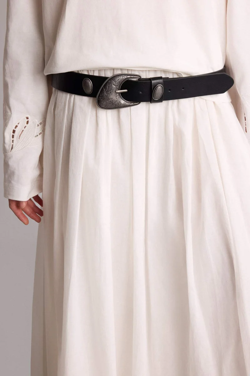 Manuka x Defacto Woman Rectangular Buckle Faux Leather Belt