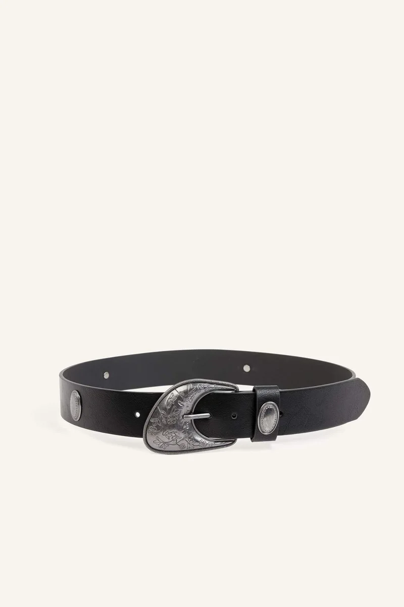 Defacto  Manuka x Defacto Woman Rectangular Buckle Faux Leather Belt for Women | Best Price UAE