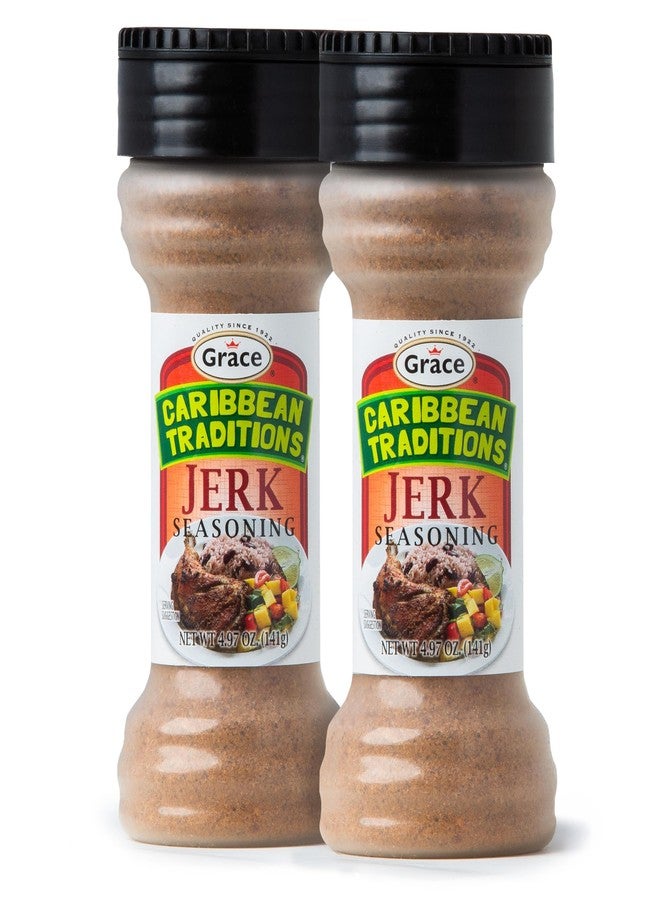 Grace Caribbean Traditions Jamaican Jerk Seasoning Dry Rub - 2 Pack - Jerk Seasoning Marinade - Jerk Seasoning Jamaican Style - Image 1
