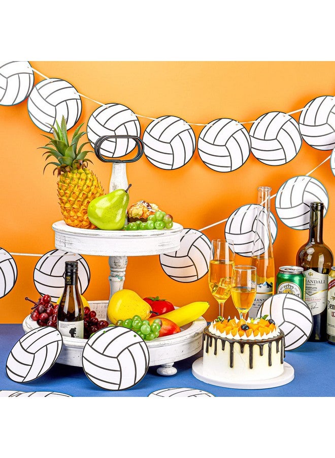 Chinco 5 Pieces Volleyball Party Decorations Volleyball Party Supplies Softball Party Banners Volleyball Bunting Hanging Banners Volleyball Paper Garlands For Sports Theme Birthday (Volleyball Style) - Image 3