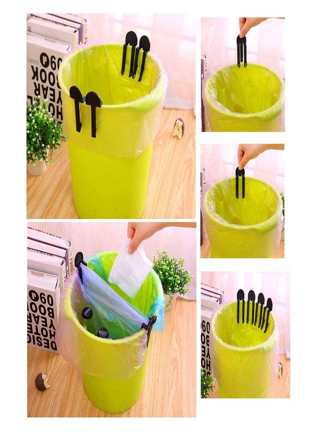 Pro Bamboo Kitchen 20pcs Black Trash Can Bag Clip Garbage Can Clamp 8x3.2cm for Home and Kitchen - Image 4
