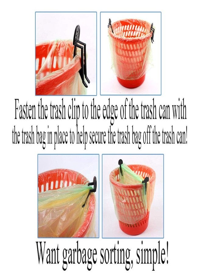 Pro Bamboo Kitchen 20pcs Black Trash Can Bag Clip Garbage Can Clamp 8x3.2cm for Home and Kitchen - Image 3