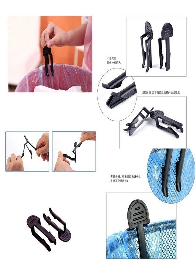 Pro Bamboo Kitchen 20pcs Black Trash Can Bag Clip Garbage Can Clamp 8x3.2cm for Home and Kitchen - Image 5