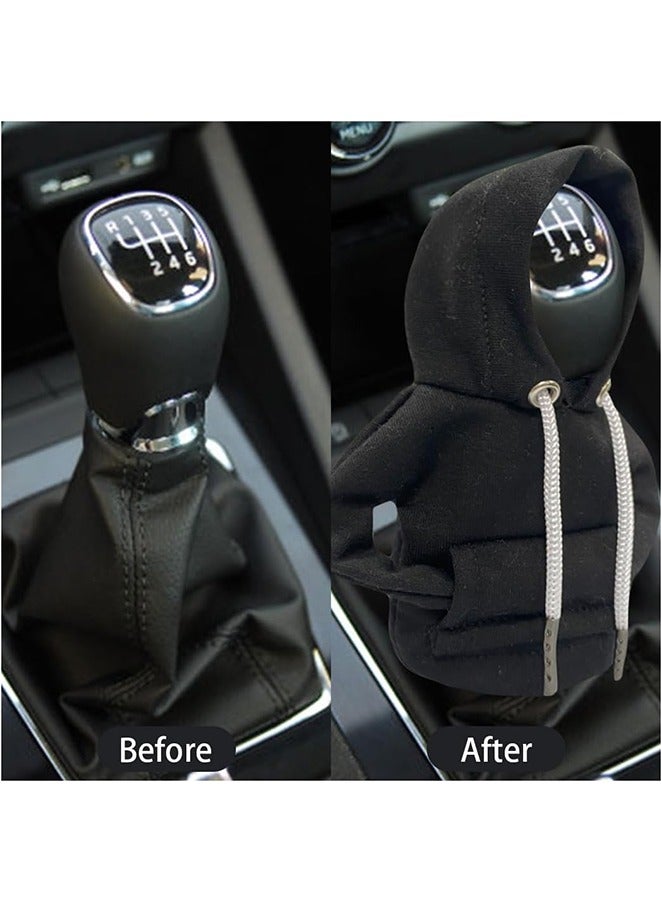 Generic Car Gear Shift Cover, Fashionable Hoodie Car Shift Knob, Winter Warm Gear Shift Knob Cover Sweater Shirt,Auto Interior Accessories Shift Knob,Universal Car Decor Accessories - Image 5