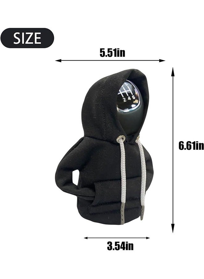 Generic Car Gear Shift Cover, Fashionable Hoodie Car Shift Knob, Winter Warm Gear Shift Knob Cover Sweater Shirt,Auto Interior Accessories Shift Knob,Universal Car Decor Accessories - Image 2