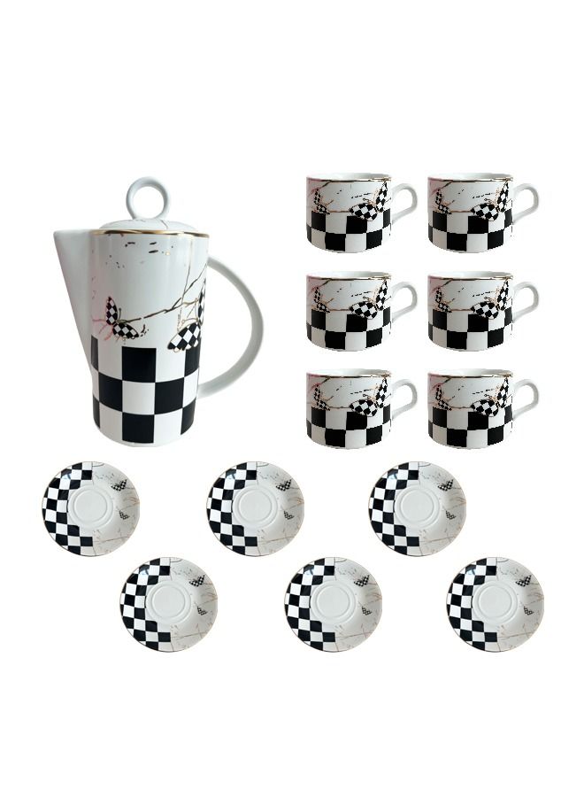 شيانغ يو صندوق الهدايا تصميم فاخر القهوة السيراميكية الشاي صحن مع وعاء مجهز لفندق المطعم المنزلي - Image 2