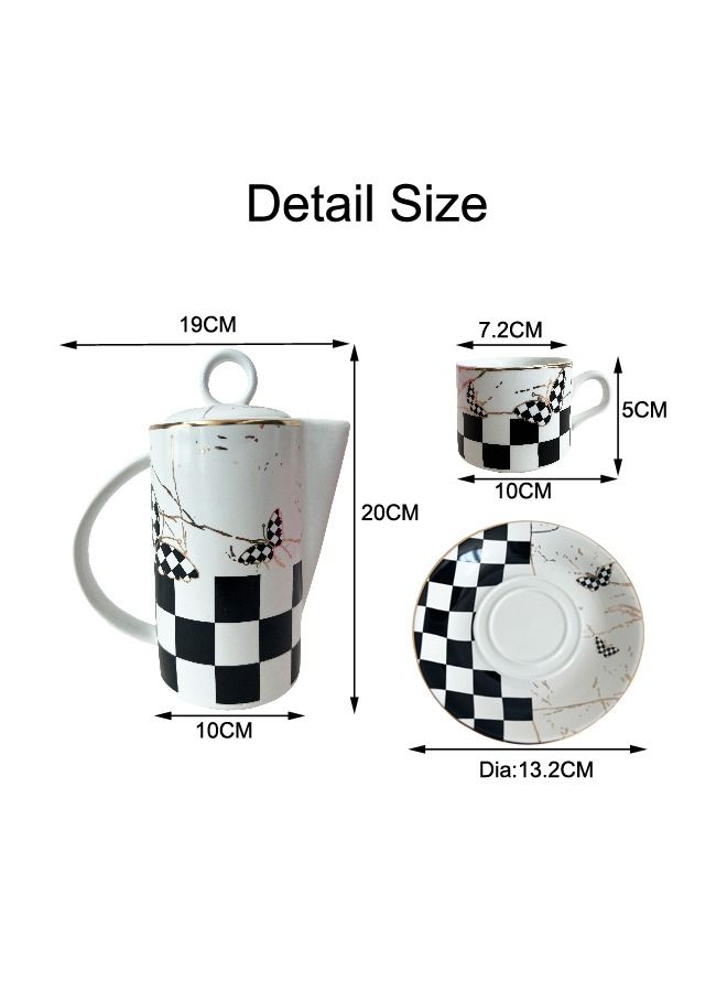 شيانغ يو صندوق الهدايا تصميم فاخر القهوة السيراميكية الشاي صحن مع وعاء مجهز لفندق المطعم المنزلي - Image 3