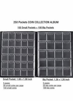 Y&D Currency Coin Album, Holder, 370 Pockets and Collecting Binder, 120 Paper Money Stamp Page Album Supplies for Collectors  - Image 2