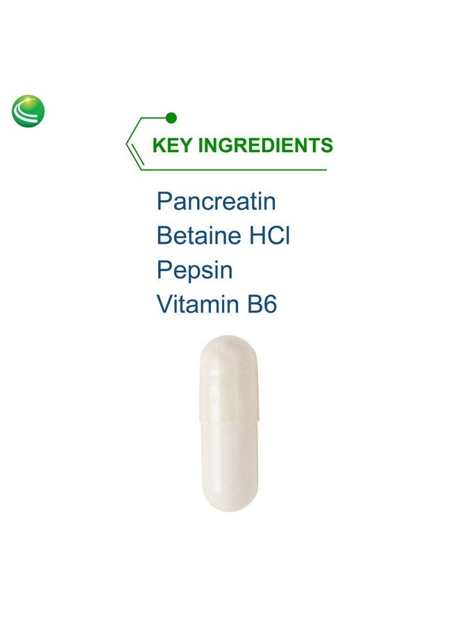 Nutra BioGenesis Panzyme B Vitamins Betanine Hcl And Pancreatin As Digestive Enzymes For Digestive Health 180 Capsules - Image 3
