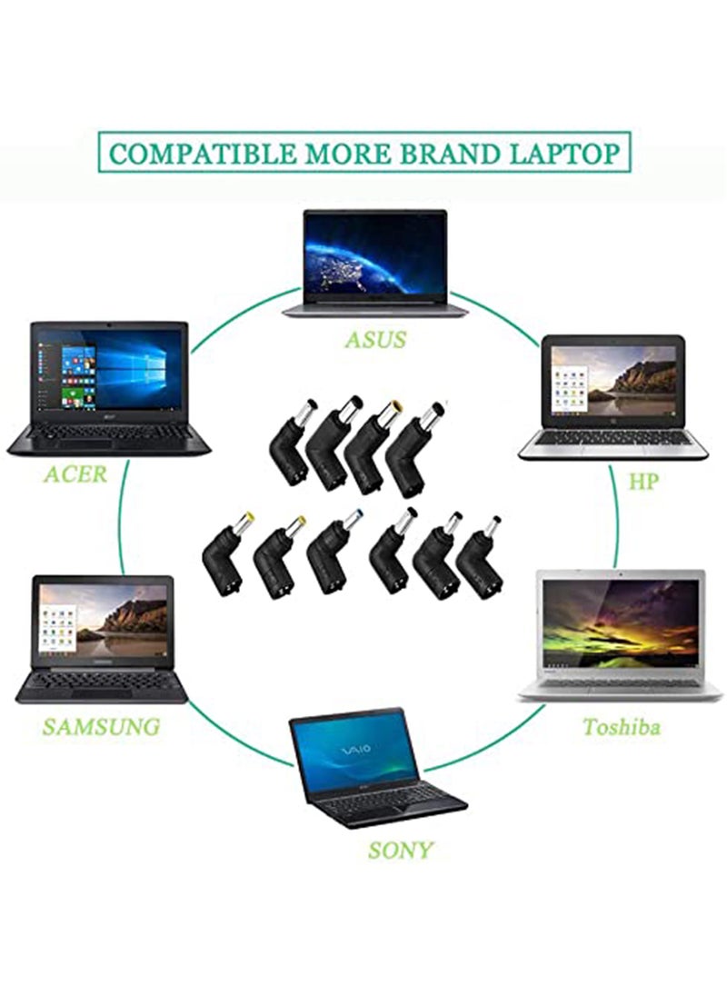 90W Univeral Laptop Charger 15V-20V Power Supply with 10 Connectors, Compatible with 65W 45W AC Adapter for Notebook ACER, ASUS, HP, LENOVO ThinkPad, SAMSUNG, SONY TOSHIBA
