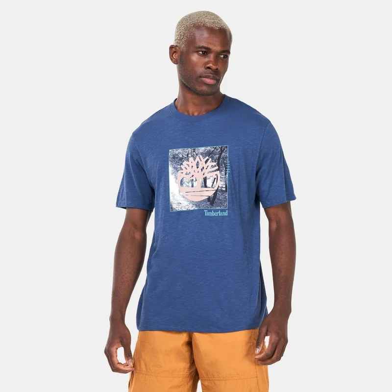 Timberland Men's Brand Carrier Front Print Graphic T-Shirt