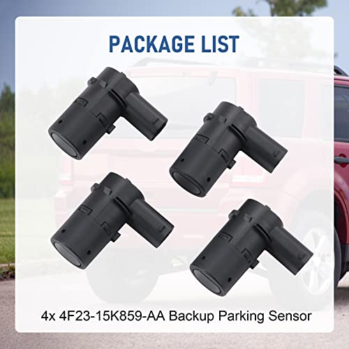 JDMSPEED New Set of 4 Pcs Bumper Backup Parking Sensor Replacement for 4F23-15K859-AA 4F2315K859AA - Image 2