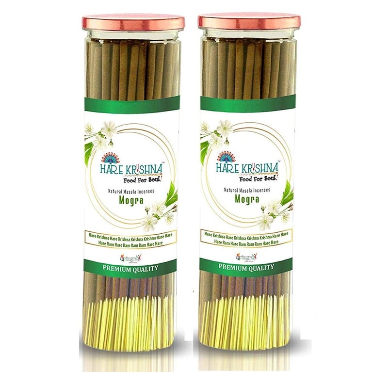 Natural Aroma Mogra Hare Krishna Food Agarbatti for SoulNatural and ChemicalFree Incenses Stick 200 gm Pack of 2 - Image 1