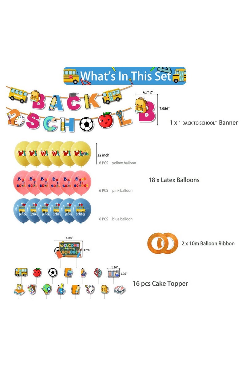 Tanwer Back to school season flag raising opening ceremony classroom decoration kindergarten arrangement balloons - Image 2