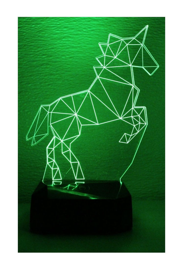 3D Nightlight Unicorn Creative 3D Lamp Touch-Switch LED 7 Colors