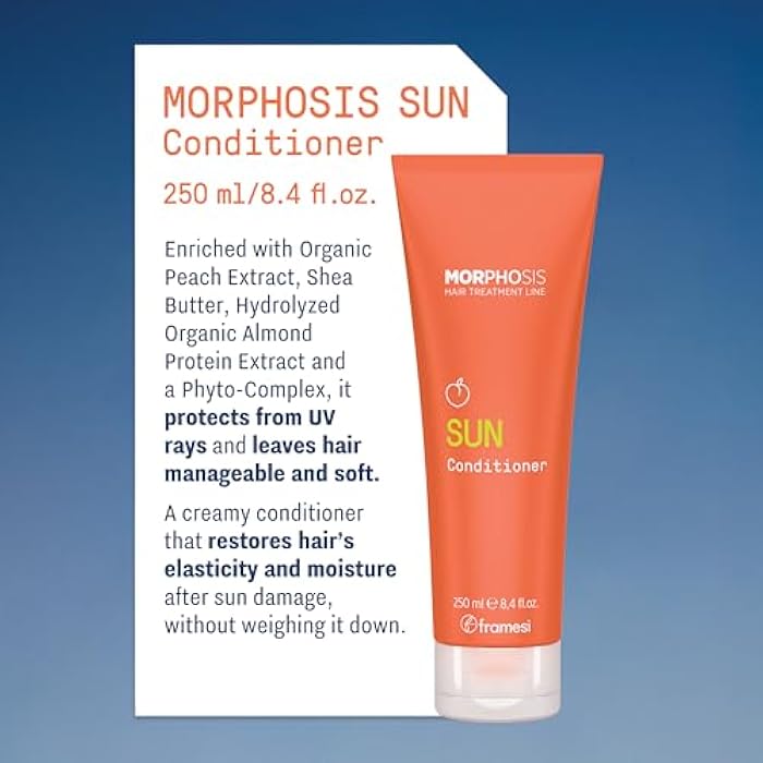 FRAMESI Morphosis SUN Conditioner, Defends Against UV Rays, Chlorine Damage, and Salt, Moisturizes and Restores Hair Hydration, Natural Ingredients, Color Safe - Image 4