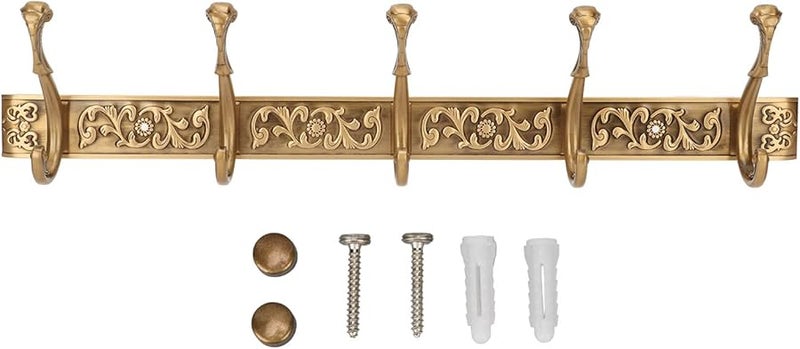 Vintage Space Aluminum Wall Hooks 2 Pack for Door Mounted Coat Hat Clothes Hanging - Image 2