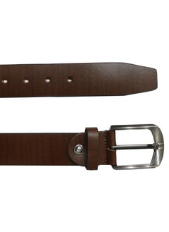 LAVERI LEATHER GENUINE LEATHER 40MM FORMAL AND CASUAL BROWN BELT FOR MENS  - Image 5