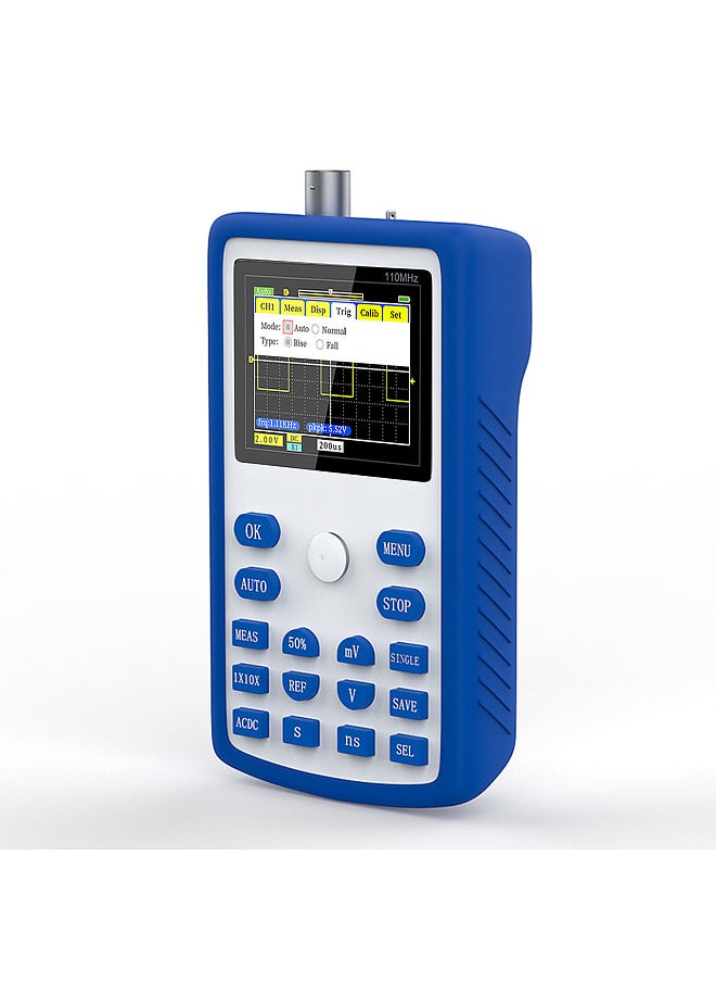 FNIRSI-1C15 2.4 Inch Screen Handheld Portable Digital Oscilloscope 500MS/S Sampling Rate with 110MHz Bandwidth 1KHz/3.3V Calibration Squarewave Multipurpose Measuring Oscilloscopes