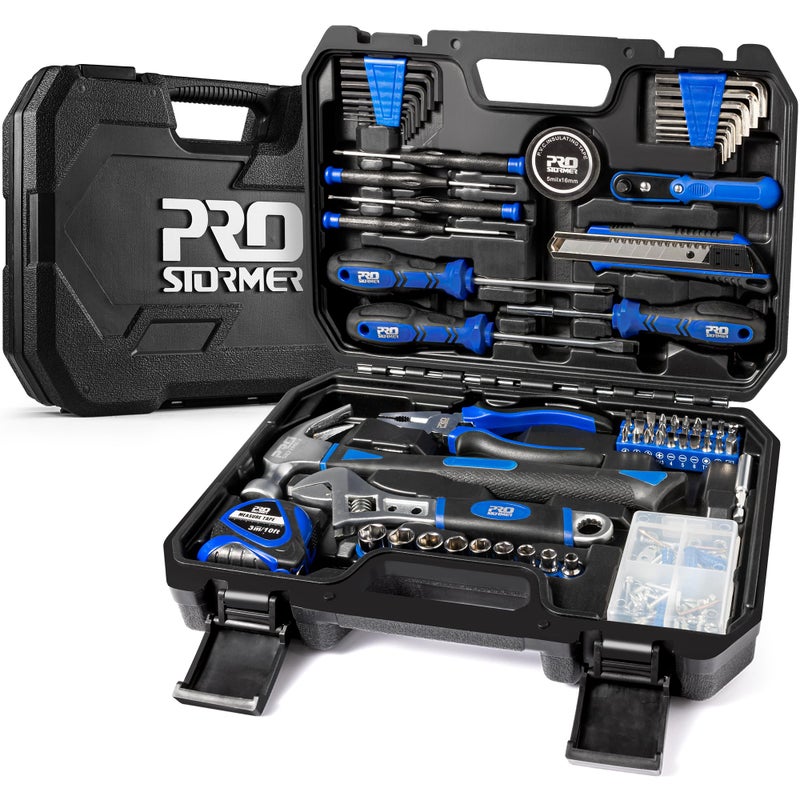 Prostormer 160-Piece Home Repair Tool Set, General Household Hand Tool Kit with Toolbox Storage Case for House, Garage, College Dorm and Office - Image 1