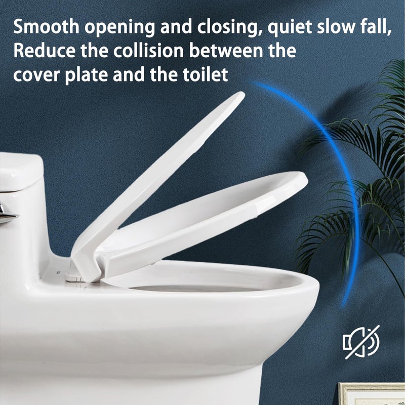 PuritySage Traditional Elongated SoftClose Toilet Seat,Compatible with TOTO SS114/SS115/SS154/SS204/SS224,Toilet Seat Replacement with 2-Pack Toilet Bolts and Nuts,Cotton White - Image 3