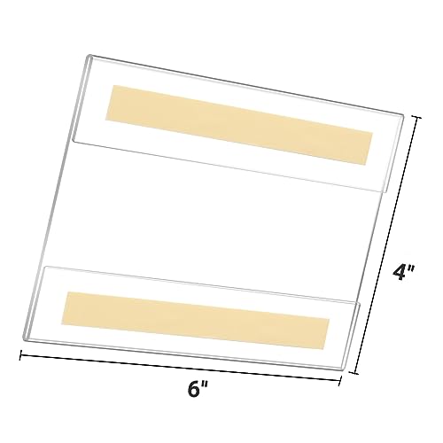 Ludery 4x6 Acrylic Picture Frames Set of 6, Clear Photo Frame for Wall with Tape, Clear Picture Photo Frames 4x6 for Home, School, Office - Horizontal - Image 2