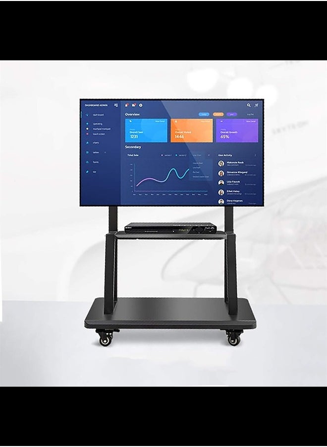Generic - Universal Mobile TV Floor Stand/Cart, TVs 32-75inch LCD LED OLED Plasma Flat Panel or Curved Screen, TV Display Stand Trolley on Wheels, Load 120kg - Image 1