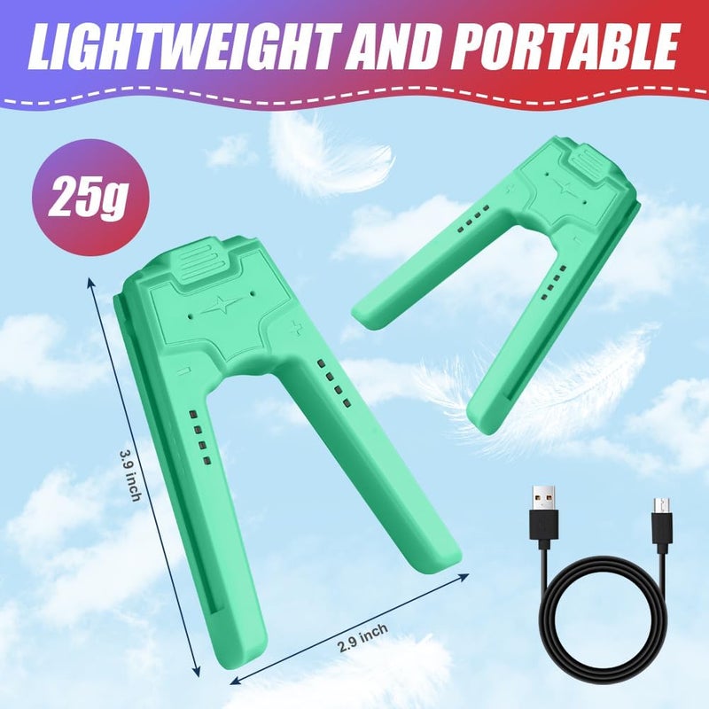 OFFCUP Charger Compatible with Joy Con for Nintendo Switch and OLED Model, Charging Grip Handle, Comfort V-Shaped Game Controller with LED Indicator, USB Type-C, Green - Image 2