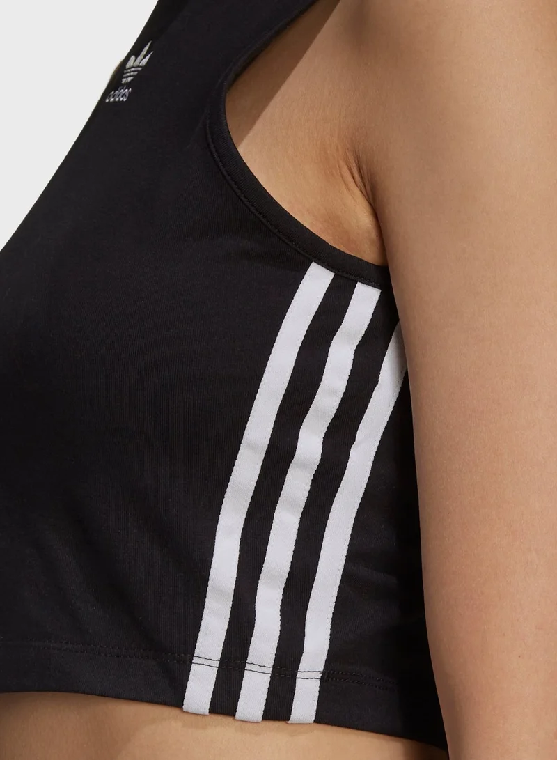 adidas Originals 3 Stripe Cropped Tank