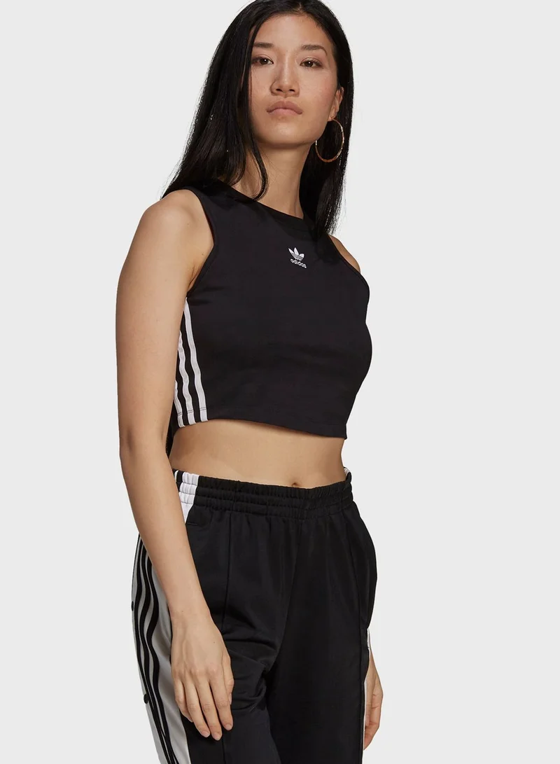 adidas Originals 3 Stripe Cropped Tank