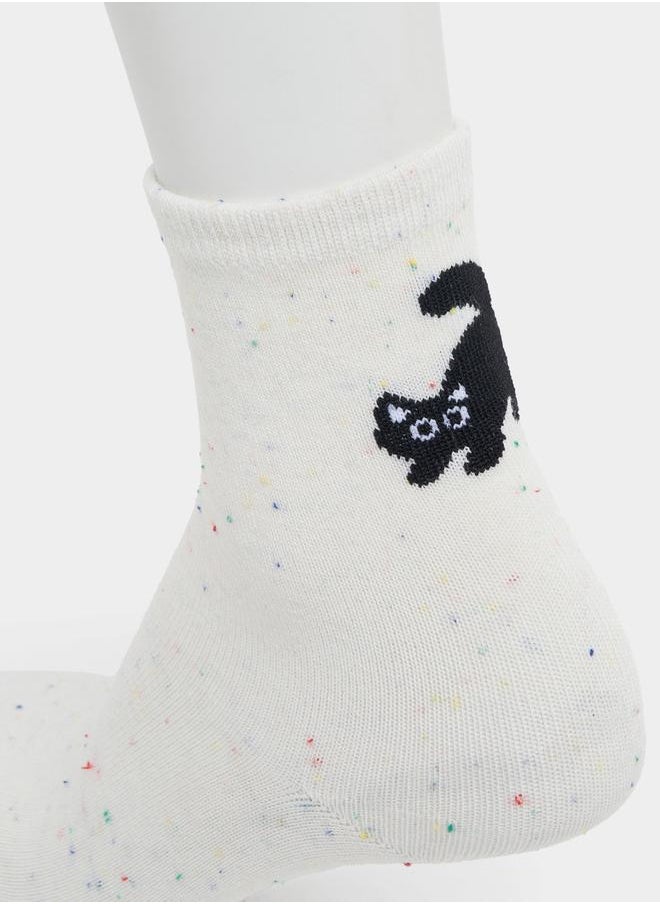 Set Of 2 - Cat Print Socks - pzsku/Z40825C99C0E40B19F101Z/45/_/1734941276/3ea3edfd-aa42-402f-8a37-0d1b88ad4ad2