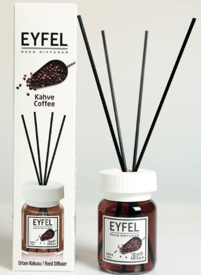 Eyfel Reed Diffuser, Coffee Fragrance, 120 ml - Image 1
