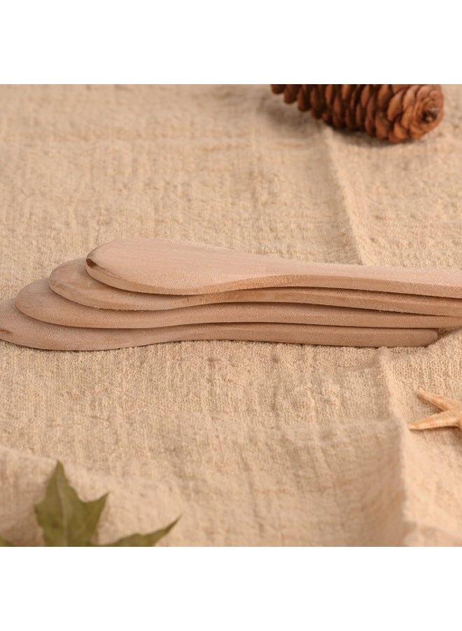 Pointed Lotus Wood Unpainted Small Spoon Japanese And Korean Children's Wooden Spoon Small Solid Wood Brown Sugar Spoon Seasoning Spoon-Specifications:The Tipped Spoon In The Lotus Wood 15*3.5cm  - Image 4