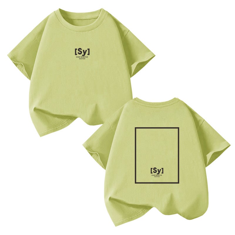 Children's Summer Trendy Short-Sleeved T-Shirt 2025 Boy Baby Off-Shoulder Half-Sleeved Medium and Large Kidsren's Fashion Summer Clothing Export Style 6 - Image 4