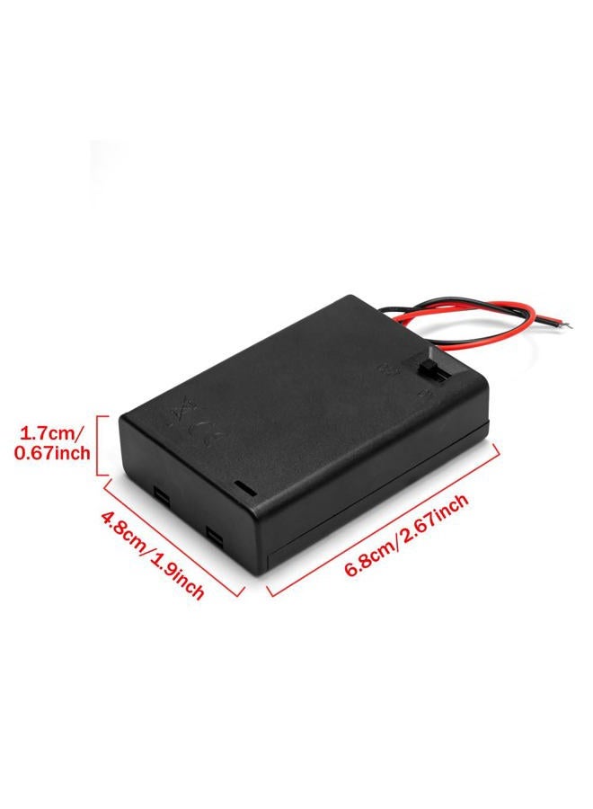 Lampvpath (Pack of 4 3AA 4.5V Battery Holder with Switch, 3X 1.5V AA Battery Holder with Leads and Switch - Image 3