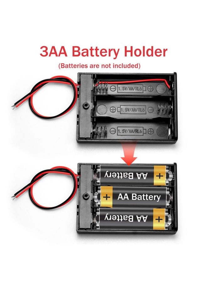 Lampvpath (Pack of 4 3AA 4.5V Battery Holder with Switch, 3X 1.5V AA Battery Holder with Leads and Switch - Image 5