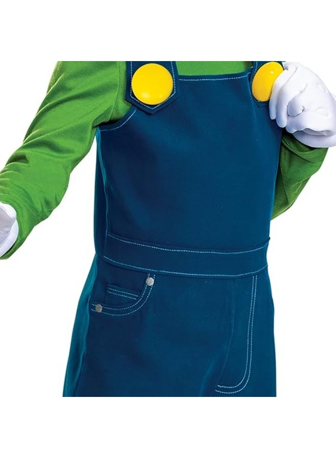 Super Mario Costume Child Luigi Elevated Dress Up S 4-6 - Image 2