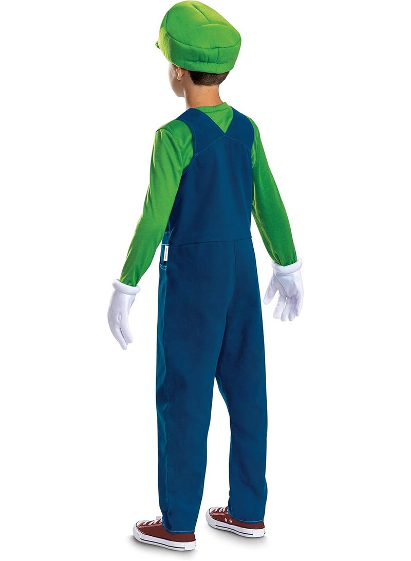 Super Mario Costume Child Luigi Elevated Dress Up S 4-6 - Image 4