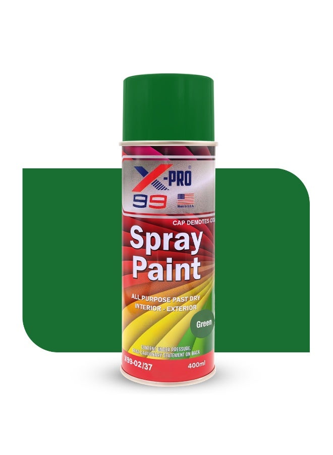 Xpro X-PRO 99 Green Spray Paint, 400ml – Quick Dry, Superior Gloss for Wall, Wood, Metal & More – Long-Lasting Interior & Exterior Application - Image 3